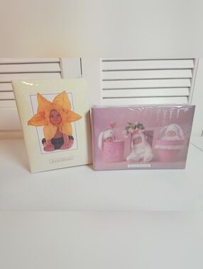 Anne Geddes Picture Albums 2 New 3x5 Sunflower Bunnies Baby Photo Book 90s